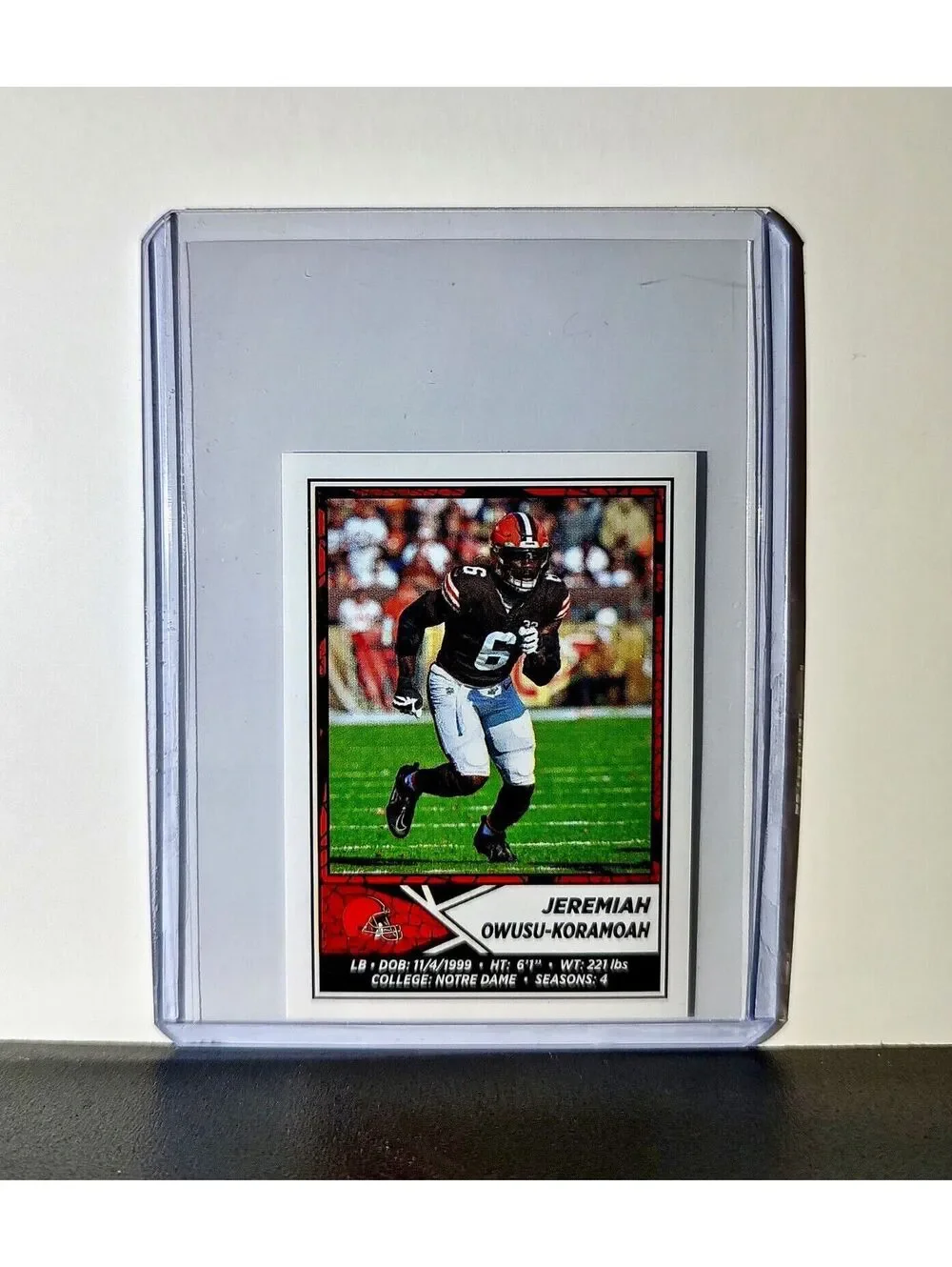 Jeremiah Owusu-Koramoah 2024 Panini NFL Sticker #147 Cleveland Browns